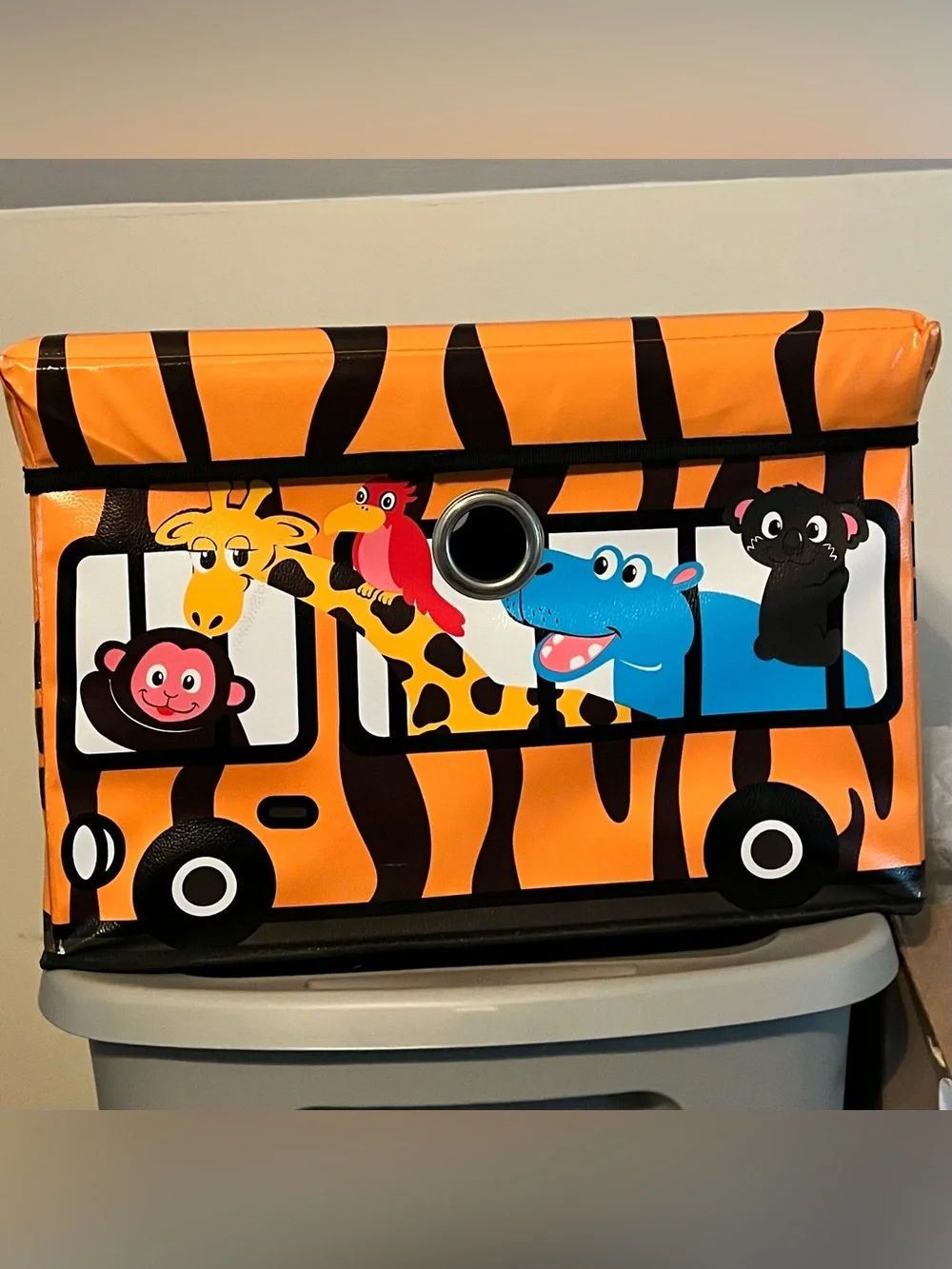 Safari Bus Kids Room or Nursery Folding Storage Bin/Toy Box (2012)